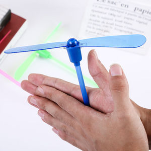 发光竹蜻蜓儿童玩具男女七彩闪光手搓竹蜻蜓双叶飞天经典户外玩具