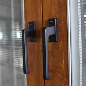 hopo好博推拉门把手执手拉手五金配件重型门ph120/901方轴黑色