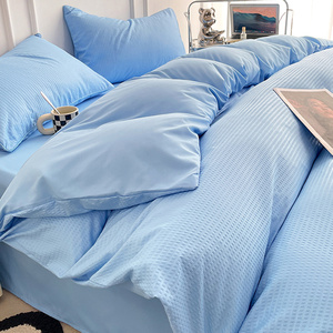 蓝色被套四件套天蓝色