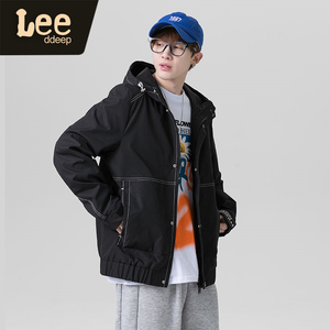 lee ddeep运动外套男冬季港风潮牌连帽夹克2021新款宽松男装衣服