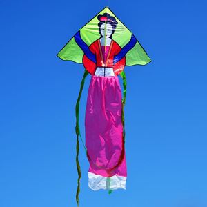 观音风筝仙女微风成人大型高档易飞初学者山东潍坊三角风等争