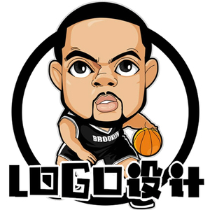 手绘外卖人物装饰画微信logo商标餐饮美团漫画头像卡通设计定制作