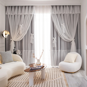 00canary旗舰店天猫复古简约现代轻奢高端黑色雪尼尔遮光窗帘新中式