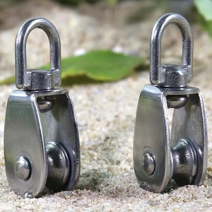 高栏货车篷布边布滑轮304不锈钢滑轮单滑轮u型滑轮吊环万向滑轮行