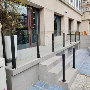 不锈钢楼梯扶手钢化玻璃护栏u卡槽家用室内侧挂阁楼阳台围栏栏杆