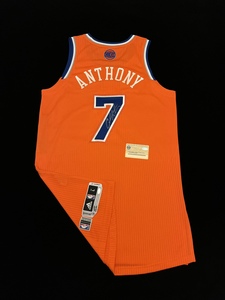 安东尼亲笔签名球衣7号尼克斯橙色 anthony安东尼签名球衣gi