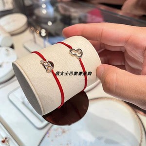 qeelin/麒麟手链 18k玫瑰金 镶钻 镂空葫芦 本命年红绳如意锁手环