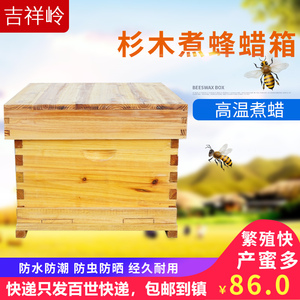 全套蜜蜂中蜂箱养蜜蜂箱养蜂工具煮蜡蜂箱杉木标准十框蜂巢箱包邮