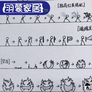 001人付款淘宝手翻书动画纯手绘成品书火柴人格斗打斗武术diy男生手工
