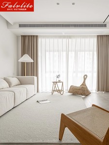 FALVLITE品牌进口羊毛地毯客厅茶几毯卧室定制满铺纯色日系极简
