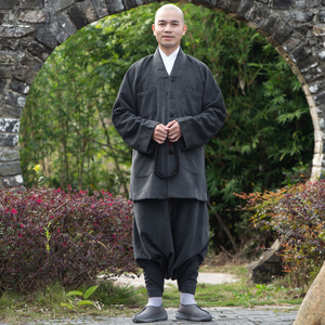 僧服短褂冬季和尚服装男绵羊绒加厚保暖出家师父僧衣小褂女春秋装
