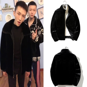 快手红人鹤轩赵逸轩同款棉衣男冬季网红衣服社会精神小伙棉服外套