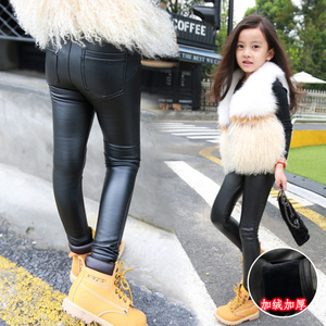 800人付款淘宝1-5周岁女宝宝加绒裤子2女童3秋冬款4加厚皮裤女孩冬季