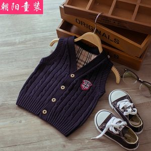 婴幼儿0春秋款1男童毛线马甲2小男孩针织3开衫背心宝宝4坎肩5岁潮