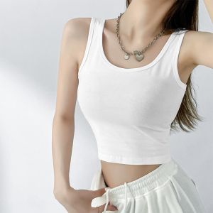 白色纯棉小背心女夏内搭打底无袖吊带外穿ins潮露脐辣妹短款上衣