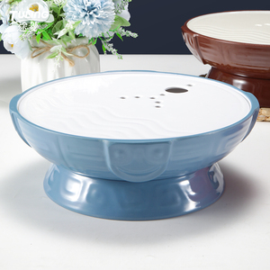 密胺干冰盘子冰盘特色创意冒烟菜盘刺身盘高脚餐厅火锅店商用摆盘