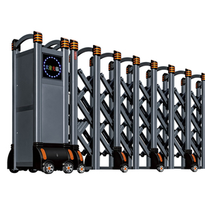 别墅不锈钢电动伸缩门小区庭院折叠推拉门遥控智能自动户外大门