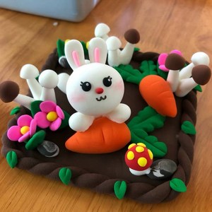 超轻粘土作品成品立体【粘土手工动物】超轻黏土彩泥,成品,手