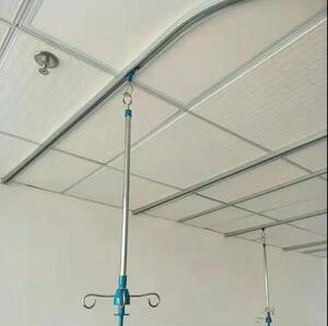 000人付款淘宝加厚不锈钢天轨输液架医院用伸缩吊瓶架移动式导轨盐水