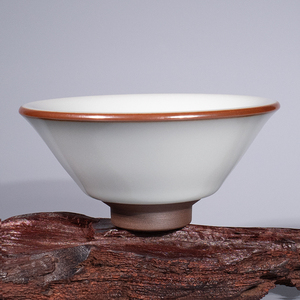 有茶有器旗舰店台湾名家刘钦莹天予窑春归大斗笠盏仿汝不开片茶杯