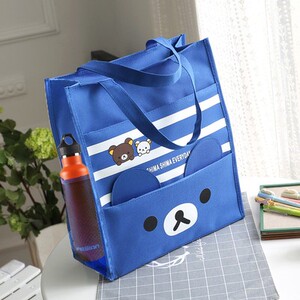 可爱防水便携卡通饭盒袋子大号儿童手提小学生补习课袋带饭便当包