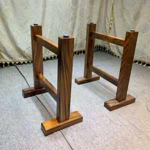 2022新款实木圆桌脚架工字支架胡桃木大板茶餐桌腿配套桌脚架定制