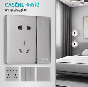 casenl卡西尼开关A21/银灰色开关插座