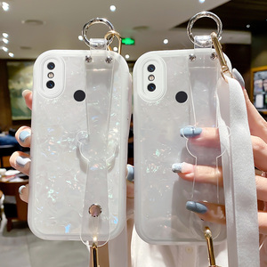 贝壳纹小米8se手机壳xiaomi 8se腕带m1挂绳5.