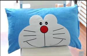 .新品枕芯机器猫通哥哥妹妹枕头套新款毛绒枕巾不含单人可拆洗A