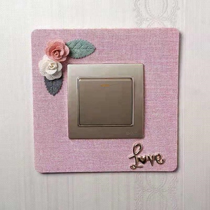 欧式开关装饰贴墙贴布艺灯开关保护套插座装饰创意家用免粘开关套