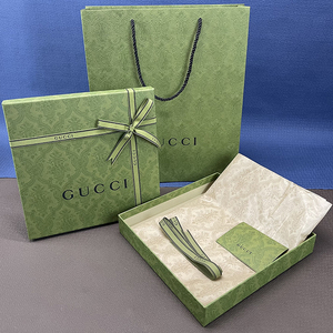 gucci古奇/古驰包装盒围巾包包盒子皮带绿色礼品盒手提袋包装礼盒