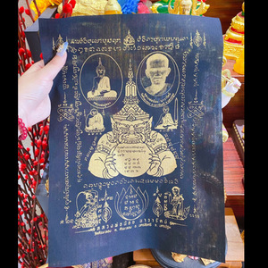 泰国手工艺品 佛牌真品 拉胡寺 拉胡符布 艺铉佛尚 装饰布 画布