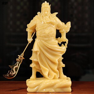 玉石关公摆件武关二爷关羽神像佛像家居客厅玄关店铺供奉摆设