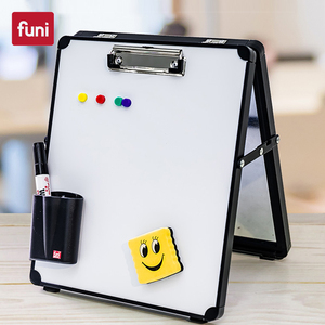 双面桌面小白板支架式折叠磁性可擦写字板办公家用绘画涂鸦留言板