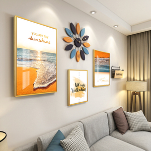 北欧客厅装饰画沙发背景墙画餐厅墙面墙壁画家居房间组合挂画大气