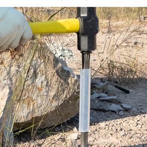 尖石扁凿钎子敲击石艺修边铁凿开石头工具劈石器破拆岩石采石场凿