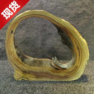 天然树风化枯木禅意中式艺◆新款◆术香樟木根雕玄关摆件空心朽木