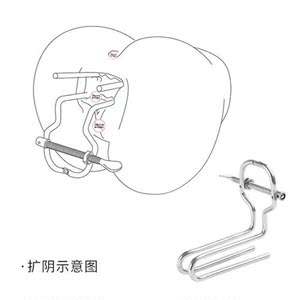 sm情趣金属扩肛器肛塞男女用阴道窥扩阴窥视调教t另类玩具成人用
