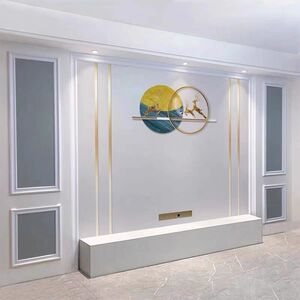 大气电视背景墙壁纸简约客厅沙发几何暖色自粘墙贴壁布影视墙装饰