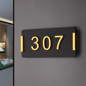 数字贴酒店宾馆包厢公寓出租房民宿房间号北欧现代风门牌号码牌定制作