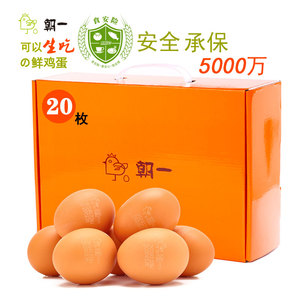 朝一鸡蛋20枚/1200g新鲜可生食生吃日料无腥无菌鸡蛋溏心精选顺丰