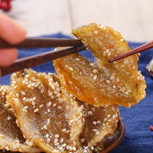 山东特产芝麻蜜汁香辣小黄花干鳗鱼丝即食海鲜零食100g多规格可选