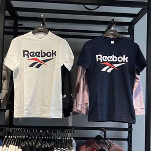 锐步Reebok 陈伟霆同款男女经典复古纯棉休闲宽松情侣上衣短袖T恤