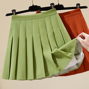百褶裙女夏季学院风高腰a字裙西装坠感显瘦裙裤同款tb半身裙短裙