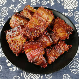 道州扎肉湖南永州道县特产农家自制烟熏腊肉香辣咸菜下饭菜开胃菜