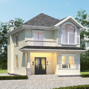 新款农村自建房二层简单网红别墅设计图纸房子小楼经济型乡村半22