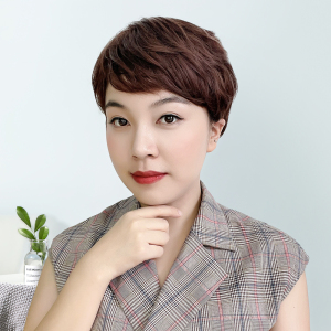 假发女短发中老年女士全头套真发全真人发时尚短卷发妈妈款假发套