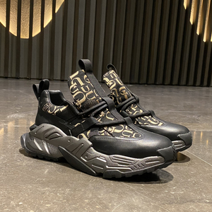 黑武士机甲老爹鞋男d家老花刺绣帆布鞋y3kaiwa轻奢设计师款增高鞋