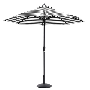 户外遮阳伞小伞庭院阳台商用露天外摆咖啡厅阳伞圆形条纹沙滩伞