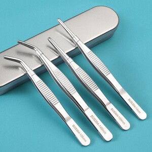 圆头平头不锈钢镊子敷料镊子生物化学实验室教学仪器12/16/18时尚